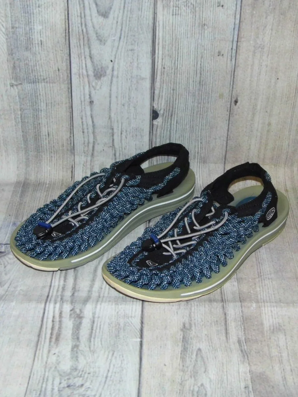 KEEN Uneek Blue/Gray Sandals Mens Size 8.5